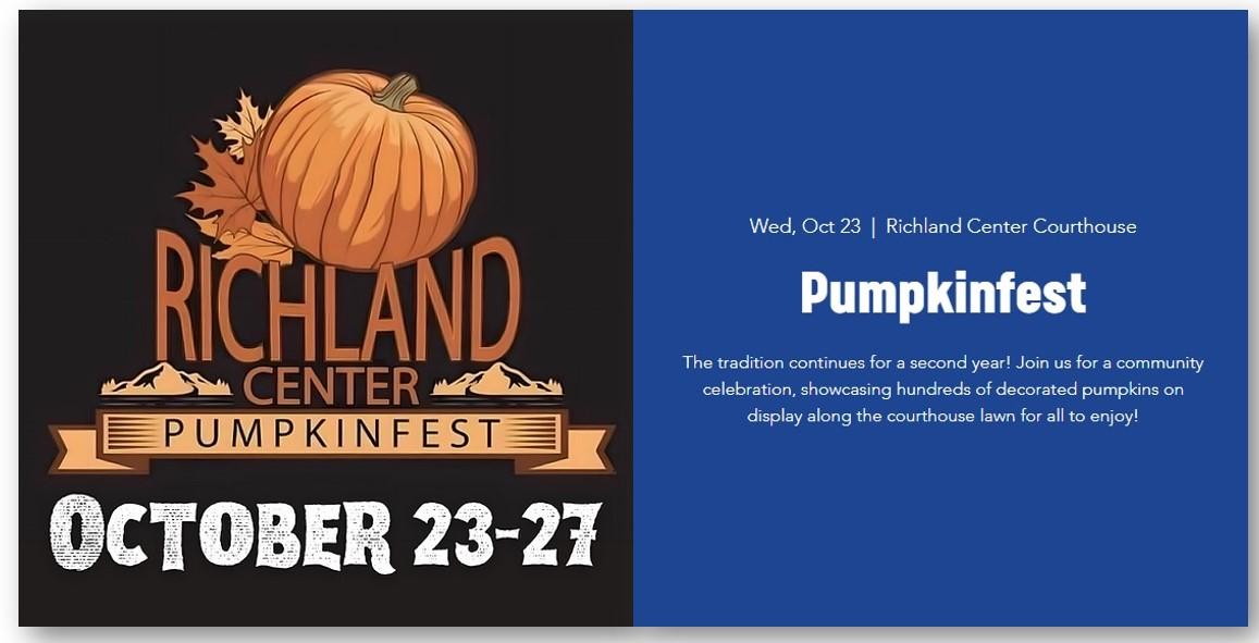 Richland Center PumpkinFest starts Wednesday